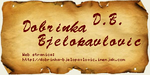 Dobrinka Bjelopavlović vizit kartica